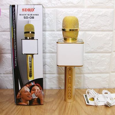 MICRO KARAOKE KÈM LOA BLUETOOTH 3 TRONG 1 SD-08