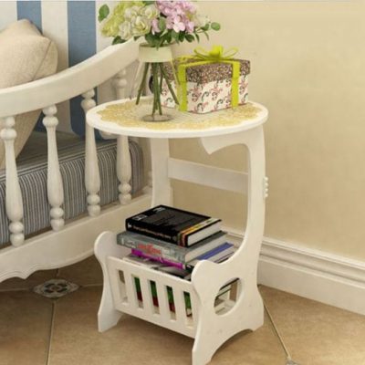 Bàn tròn có kệ để sách