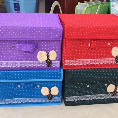 Hộp vải đựng đồ có nắp đậy