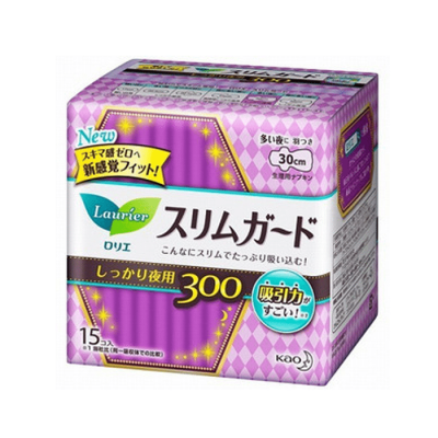 BVS Laurier Slim Guard ban đêm có cánh 30 cm (15 miếng) Kao