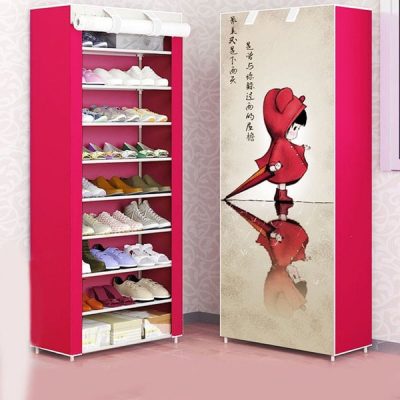 Tủ vải đựng giày dép 10 tầng 3d