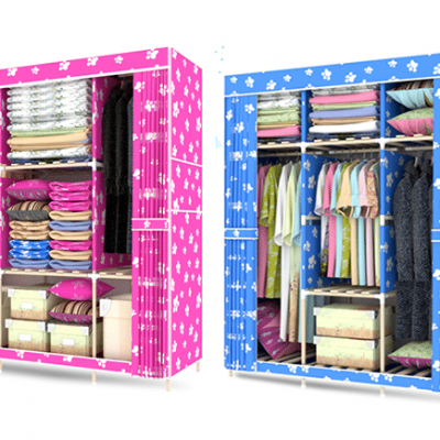 Tủ vải khung gỗ 3 buồng cao cấp