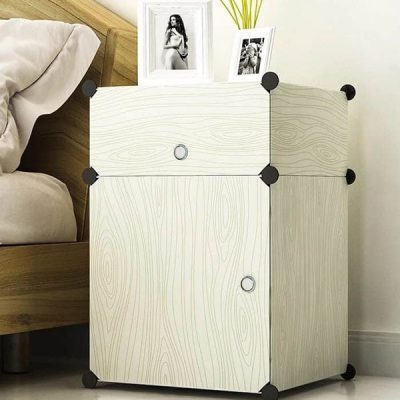 Tủ nhựa lắp ghép 2 tầng để đầu giường