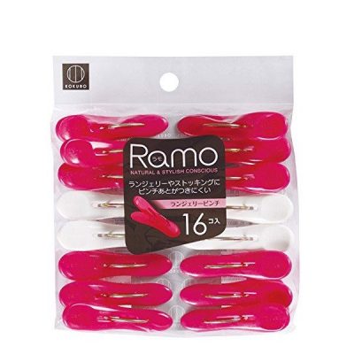 Bộ kẹp phơi quần áo Kokubo màu hồng trắng 16 chiếc