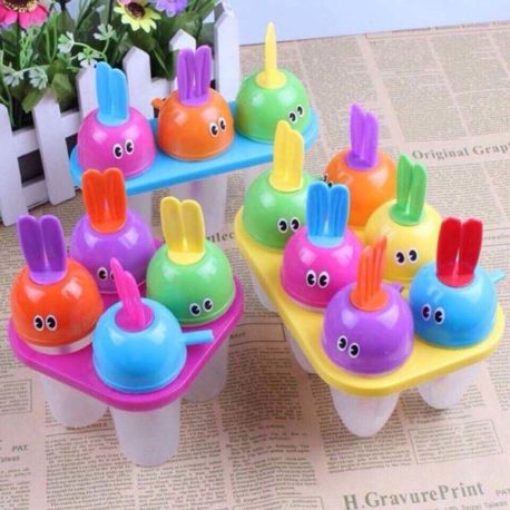 Khuôn làm kem 6 que hình thỏ