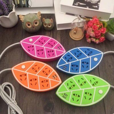 Ổ cắm điện hình chiếc lá có cổng usb