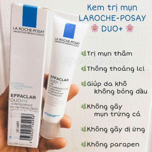 Kem Dưỡng Giúp Giảm Mụn Thông Thoáng Lỗ Chân Lông Và Ngăn Ngừa Vết Thâm Sau Mụn La Roche-Posay Effaclar Duo+ 40ml Kem Dưỡng Giúp Giảm Mụn Thông Thoáng Lỗ Chân Lông Và Ngăn Ngừa Vết Thâm Sau Mụn La Roche-Posay Effaclar Duo+ 40ml