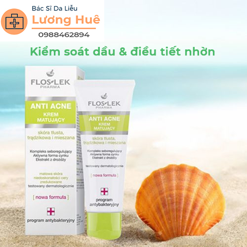 Kem kiểm soát dầu và điều tiết nhờn Floslek Mattifying Cream 50ml Kem kiểm soát dầu và điều tiết nhờn Floslek Mattifying Cream 50ml