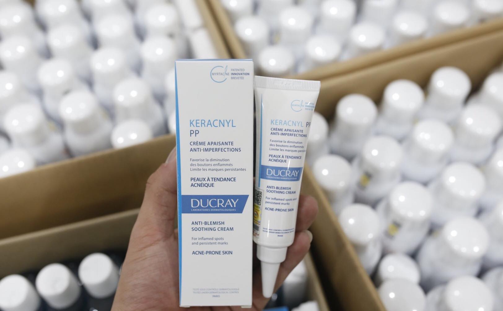 kem ngừa mụn, giảm thâm, giảm viêm Ducray Keracnyl PP Anti-blemish Soothing Cream