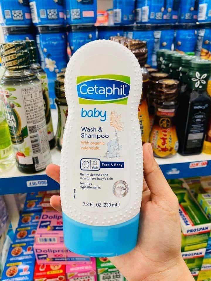 Sữa tắm gội toàn thân cho bé, trẻ sơ sinh. Cetaphil Baby Wash and Shampoo 230ml Sữa tắm gội toàn thân cho bé, trẻ sơ sinh. Cetaphil Baby Wash and Shampoo 230ml