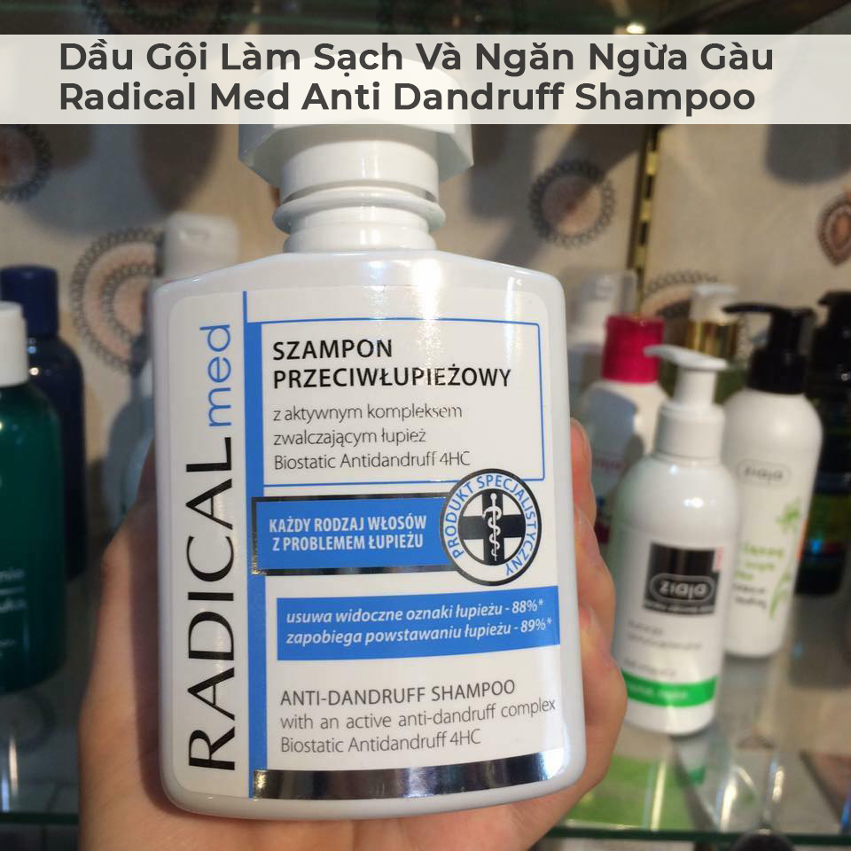 Dầu Gội Làm Sạch Và Ngăn Ngừa Gàu Radical Med Anti Dandruff Shampoo-5