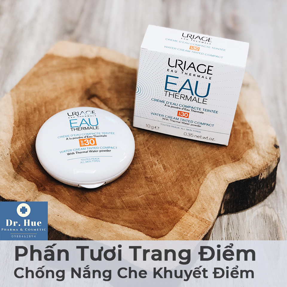 Kem phấn trang điểm chống nắng che khuyết điểm Uriage Bariésun Water cream tinted compact SPF3012a Phấn tươi trang điểm chống nắng che khuyết điểm Uriage Bariésun Water cream tinted compact SPF30