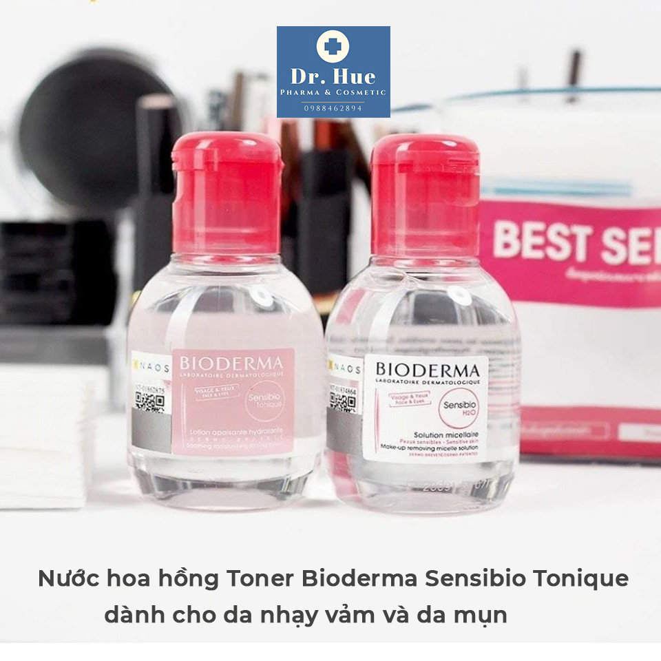 Nước hoa hồng Toner Bioderma Sensibio Tonique dành cho da nhạy cảm và da mụn 100ml-10 Nước hoa hồng Toner Bioderma Sensibio Tonique dành cho da nhạy cảm và da mụn 100ml-10