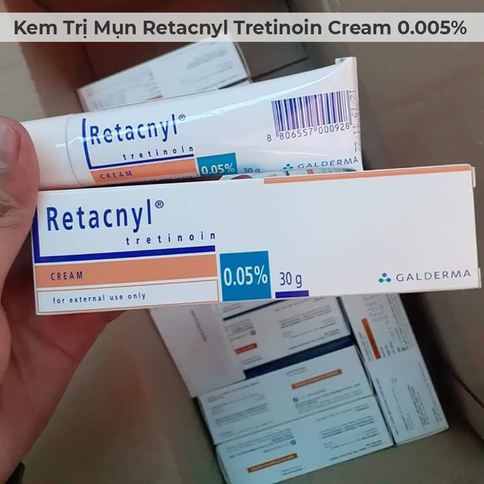 Kem Trị Mụn Retacnyl Tretinoin Cream 0.05% Galderma 30g-3 Kem Trị Mụn Retacnyl Tretinoin Cream 0.05% Galderma 30g-3