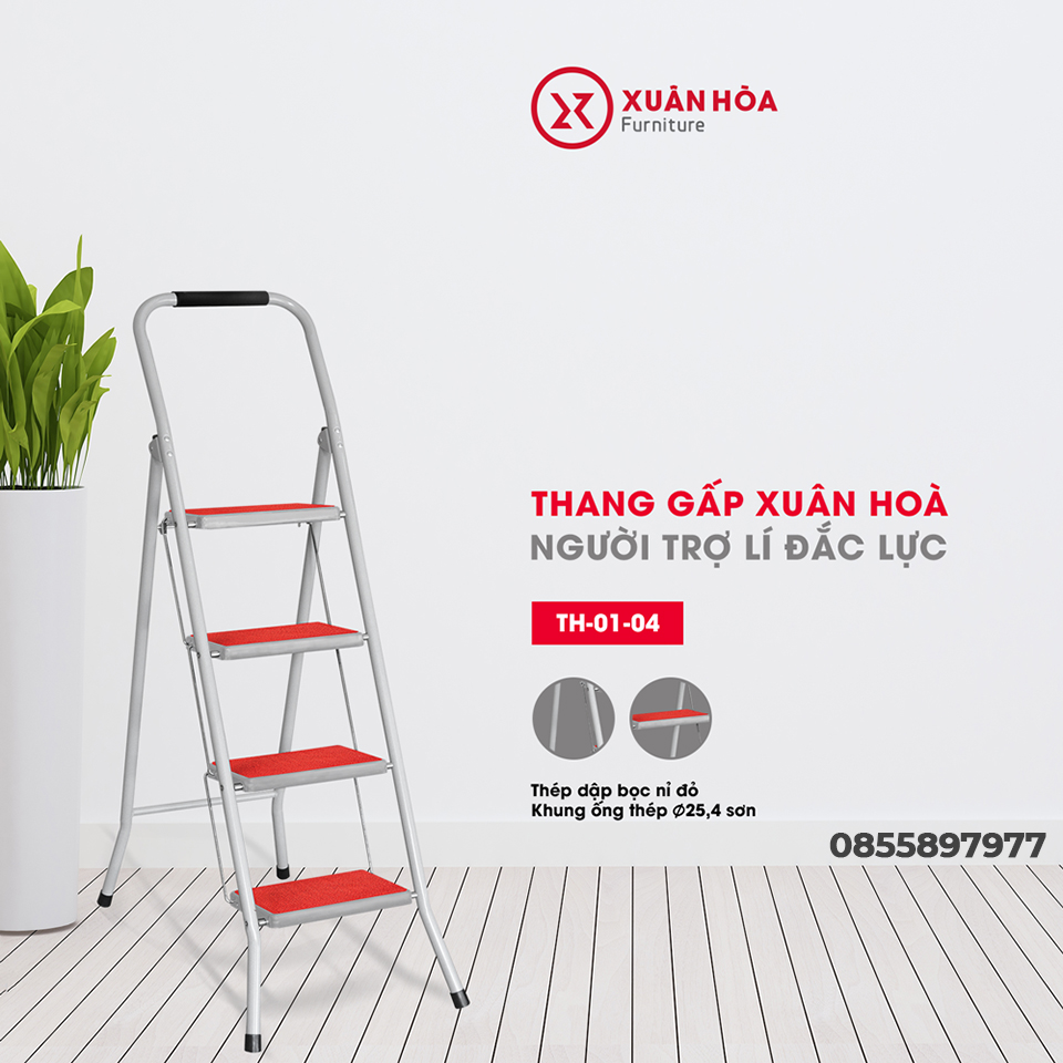Thang Gấp Xuân Hòa 4 Bậc TH-01-04-3 Thang Gấp Xuân Hòa 4 Bậc TH-01-04-3