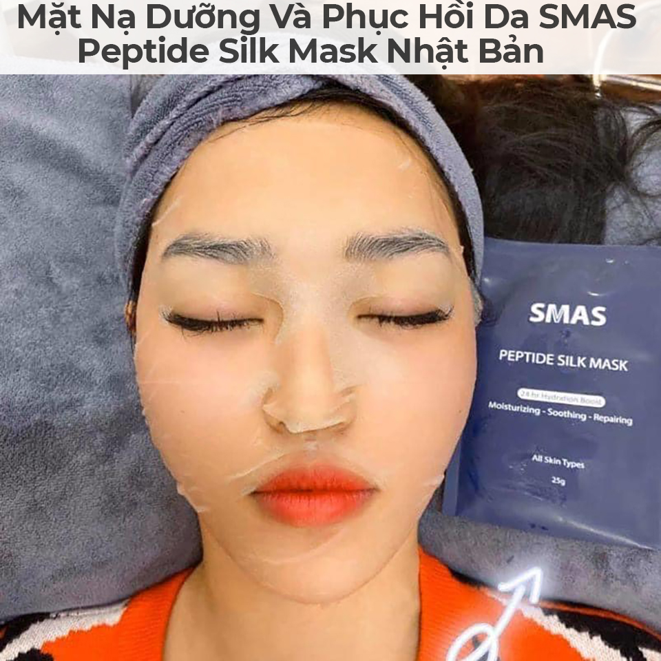 Mặt Nạ Dưỡng Và Phục Hồi Da SMAS Peptide Silk Mask Nhật Bản-9 Mặt Nạ Dưỡng Và Phục Hồi Da SMAS Peptide Silk Mask Nhật Bản-9