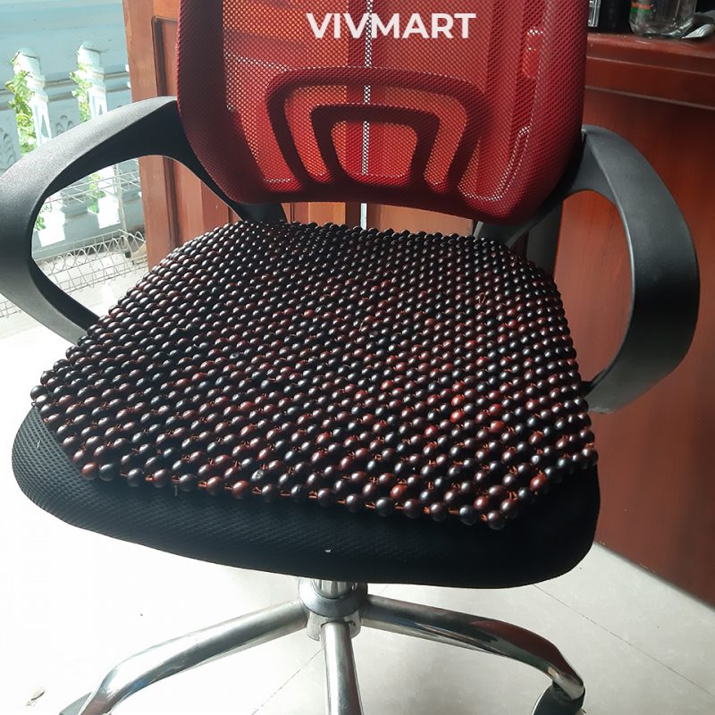 đệm ghế văn phòng hạt gỗ cẩm trắc-2a