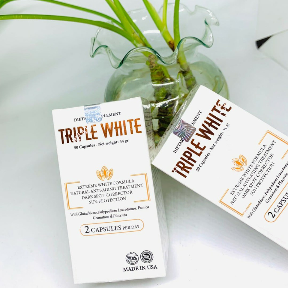 Viên Uống Triple White - Viên Uống Trắng Da, Chống Nắng, Giảm Thâm, Giảm Sạm Nám Da-1 Viên Uống Triple White - Viên Uống Trắng Da, Chống Nắng, Giảm Thâm, Giảm Sạm Nám Da-1
