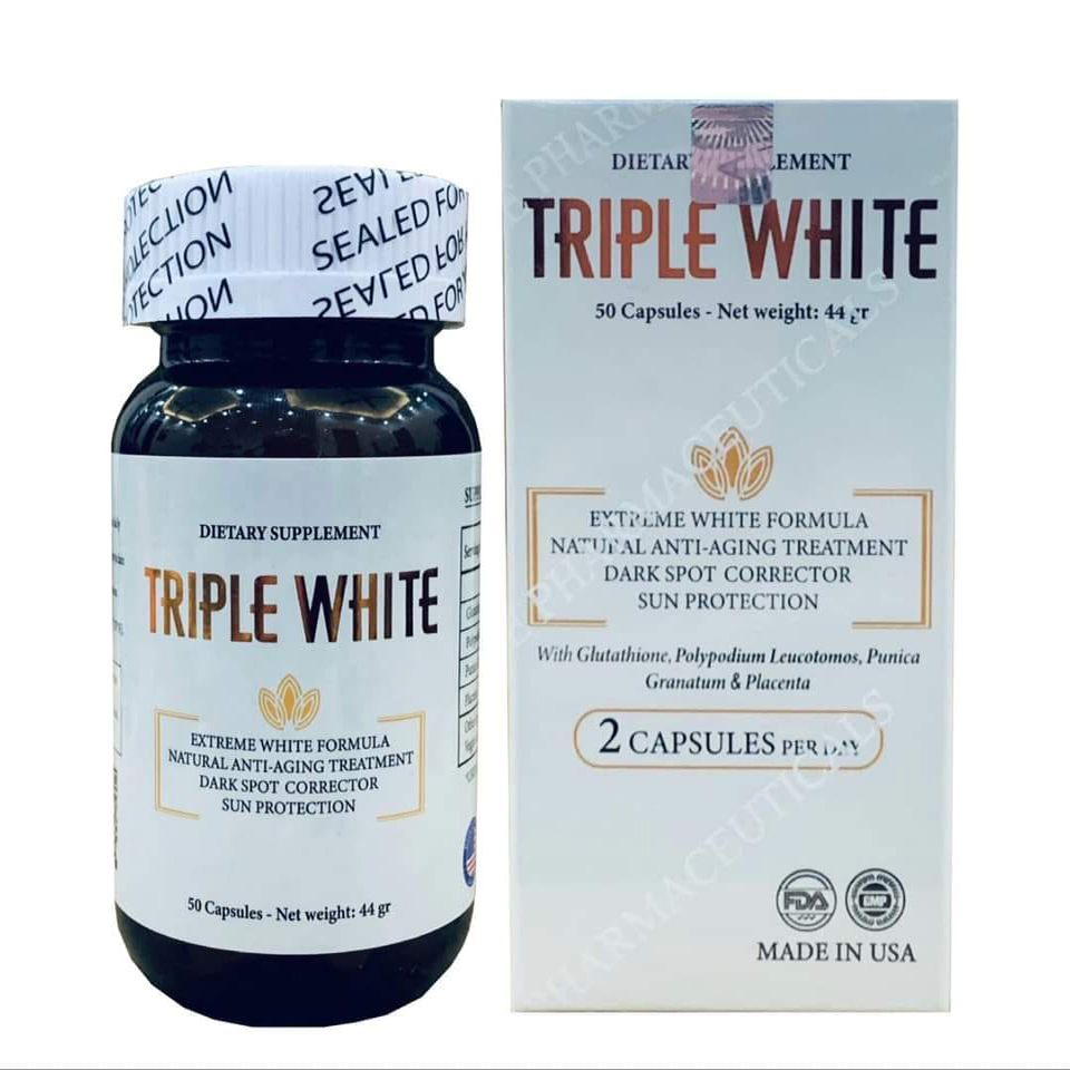 Viên Uống Triple White - Viên Uống Trắng Da, Chống Nắng, Giảm Thâm, Giảm Sạm Nám Da-3 Viên Uống Triple White - Viên Uống Trắng Da, Chống Nắng, Giảm Thâm, Giảm Sạm Nám Da-3