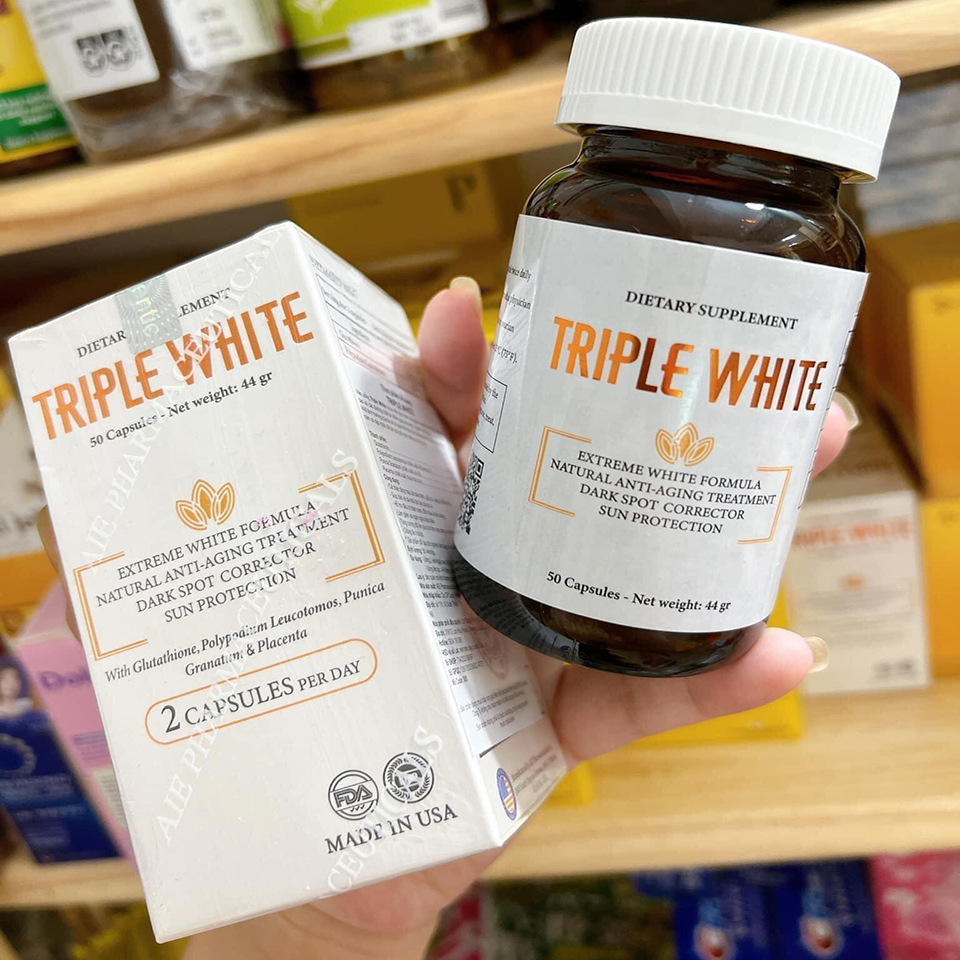 Viên Uống Triple White - Viên Uống Trắng Da, Chống Nắng, Giảm Thâm, Giảm Sạm Nám Da-4 Viên Uống Triple White - Viên Uống Trắng Da, Chống Nắng, Giảm Thâm, Giảm Sạm Nám Da-4