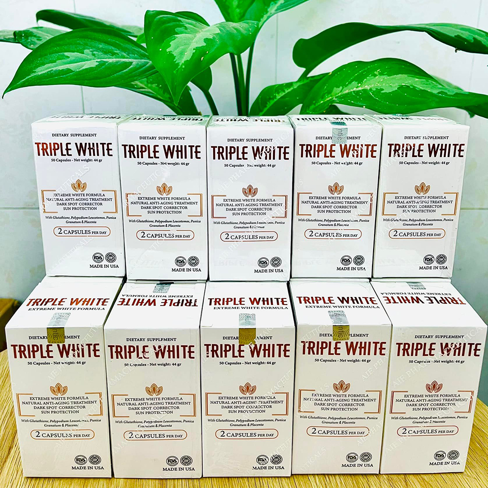 Viên Uống Triple White - Viên Uống Trắng Da, Chống Nắng, Giảm Thâm, Giảm Sạm Nám Da-5 Viên Uống Triple White - Viên Uống Trắng Da, Chống Nắng, Giảm Thâm, Giảm Sạm Nám Da-5
