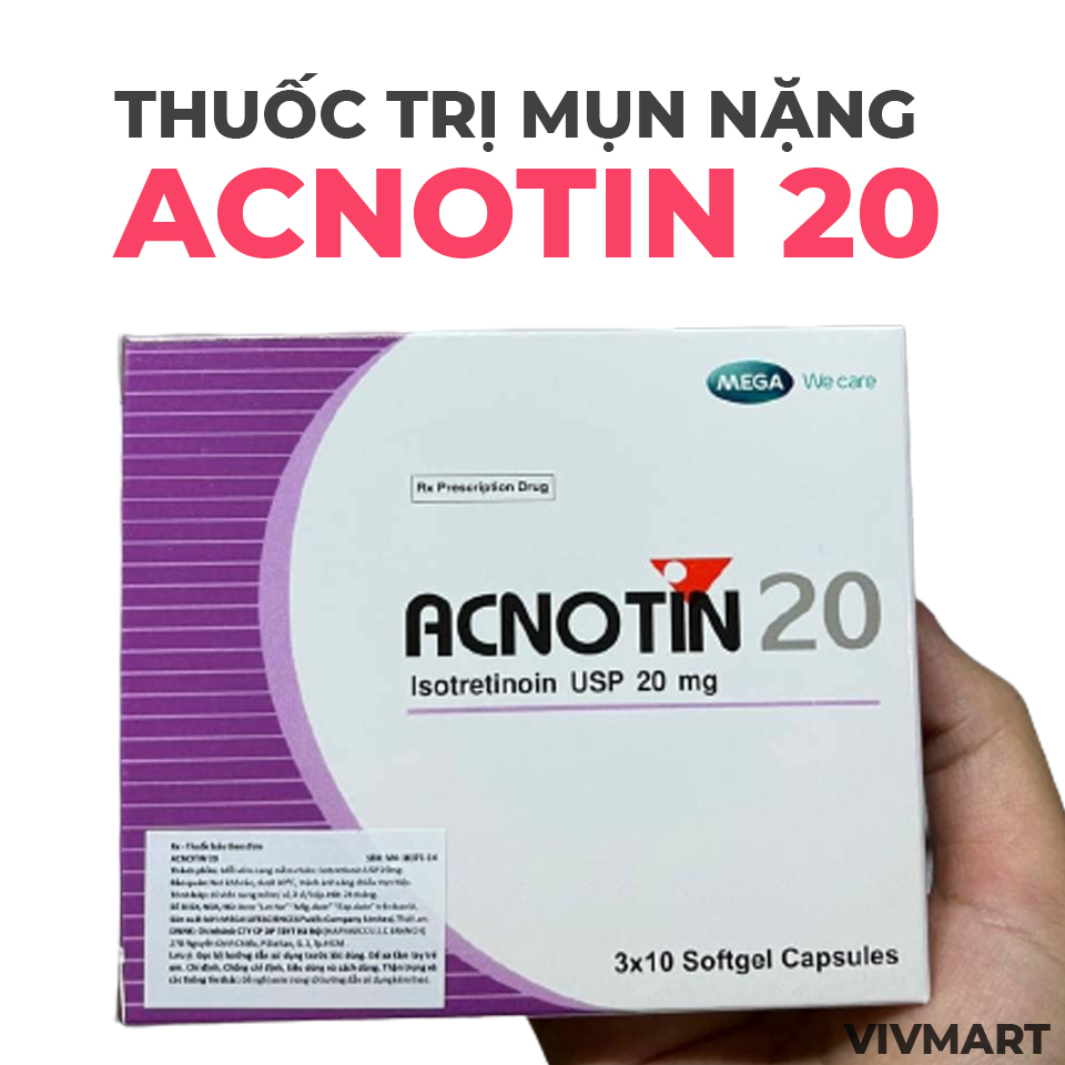 Thuốc trị mụn trứng cá nặng acnotin 20-2 Thuốc trị mụn trứng cá nặng acnotin 20-2