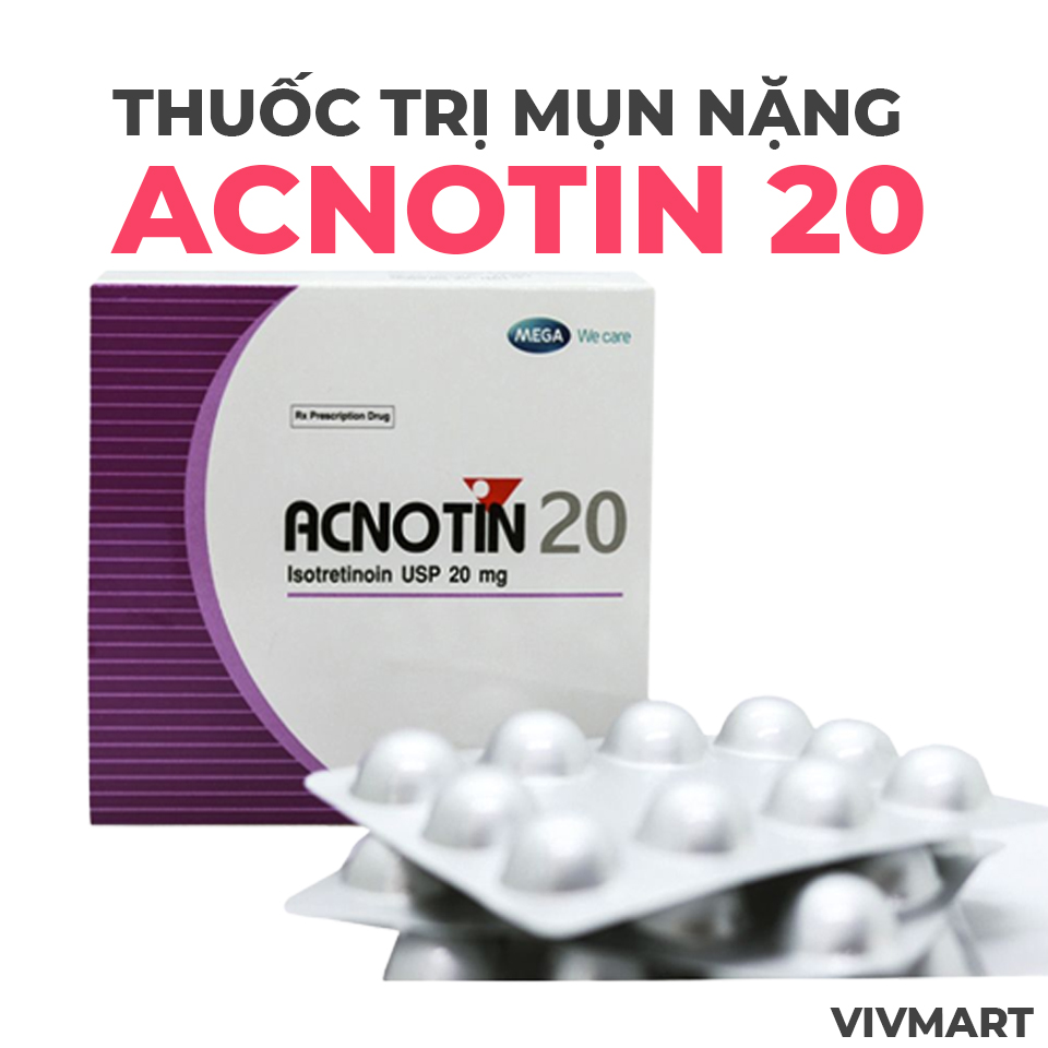 Thuốc trị mụn trứng cá nặng acnotin 20-3 Thuốc trị mụn trứng cá nặng acnotin 20-3