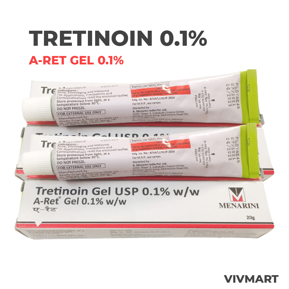 Tretinoin Gel USP Aret 0.01 Điều Trị Mụn Chống Lão Hóa Da-3 Tretinoin Gel USP Aret 0.01 Điều Trị Mụn Chống Lão Hóa Da-3