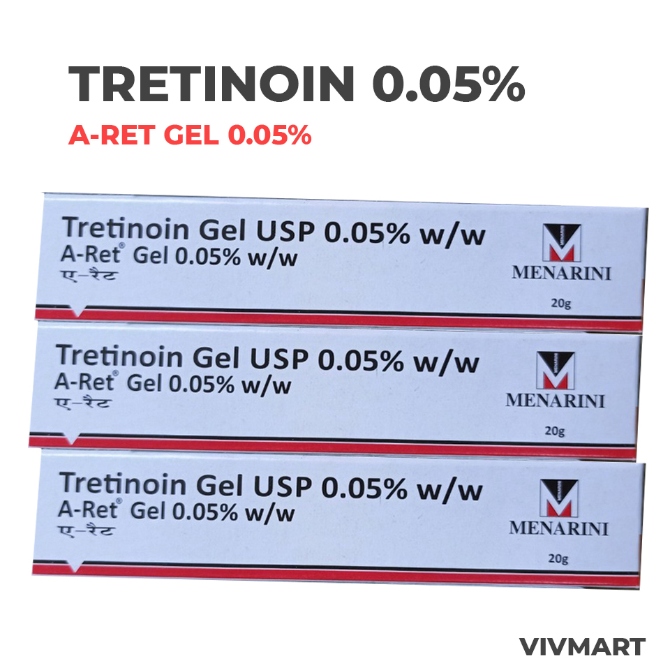Tretinoin Gel USP Aret 0.05 Điều Trị Mụn Chống Lão Hóa Da-1