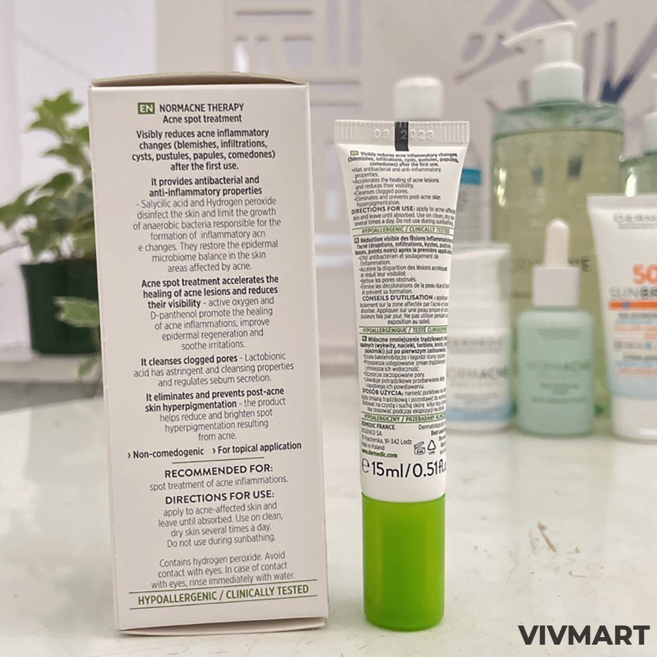 Kem Chấm Mụn Và Đốm Mụn Dermedic Normacne Acne Spot Treatment 15ml-2 Kem Chấm Mụn Và Đốm Mụn Dermedic Normacne Acne Spot Treatment 15ml-2