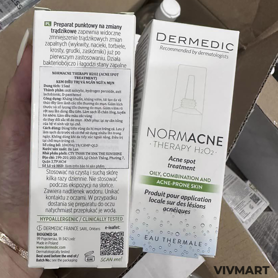 Kem Chấm Mụn Và Đốm Mụn Dermedic Normacne Acne Spot Treatment 15ml-6 Kem Chấm Mụn Và Đốm Mụn Dermedic Normacne Acne Spot Treatment 15ml-6
