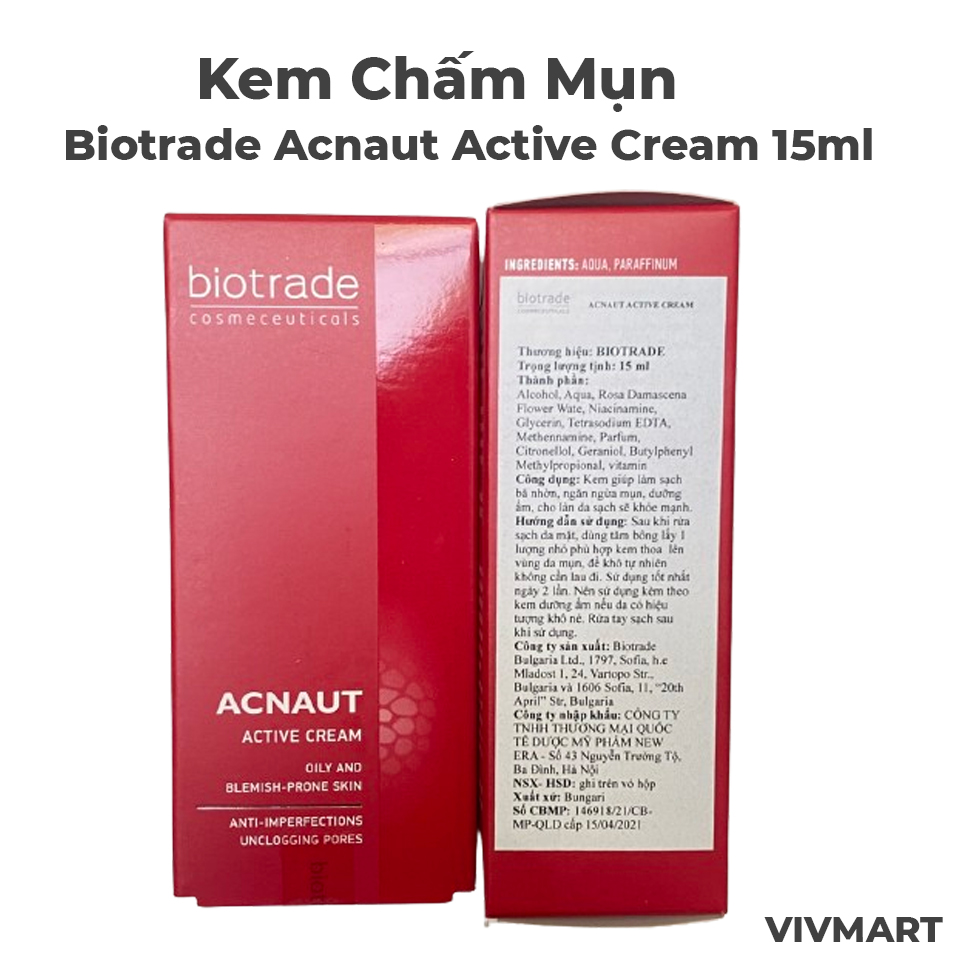 Kem Chấm Mụn Biotrade Acnaut Active Cream 15ml-2 Kem Chấm Mụn Biotrade Acnaut Active Cream 15ml-2